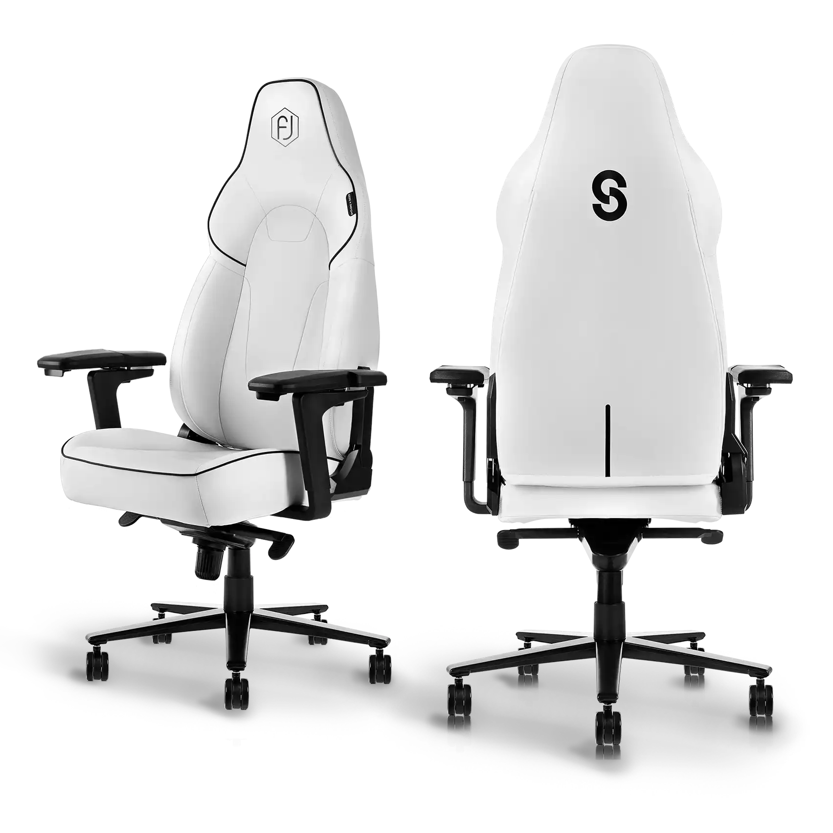 Syclone Pro Professional Gaming Chair in white and black, designed for optimal comfort and style with adjustable ergonomic features for serious gamers