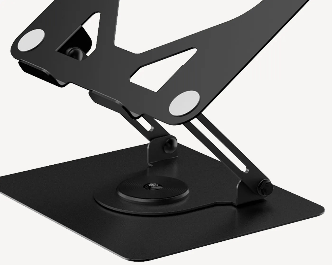 Close-up view of the FlexStand Pro Laptop Stand by Flujo