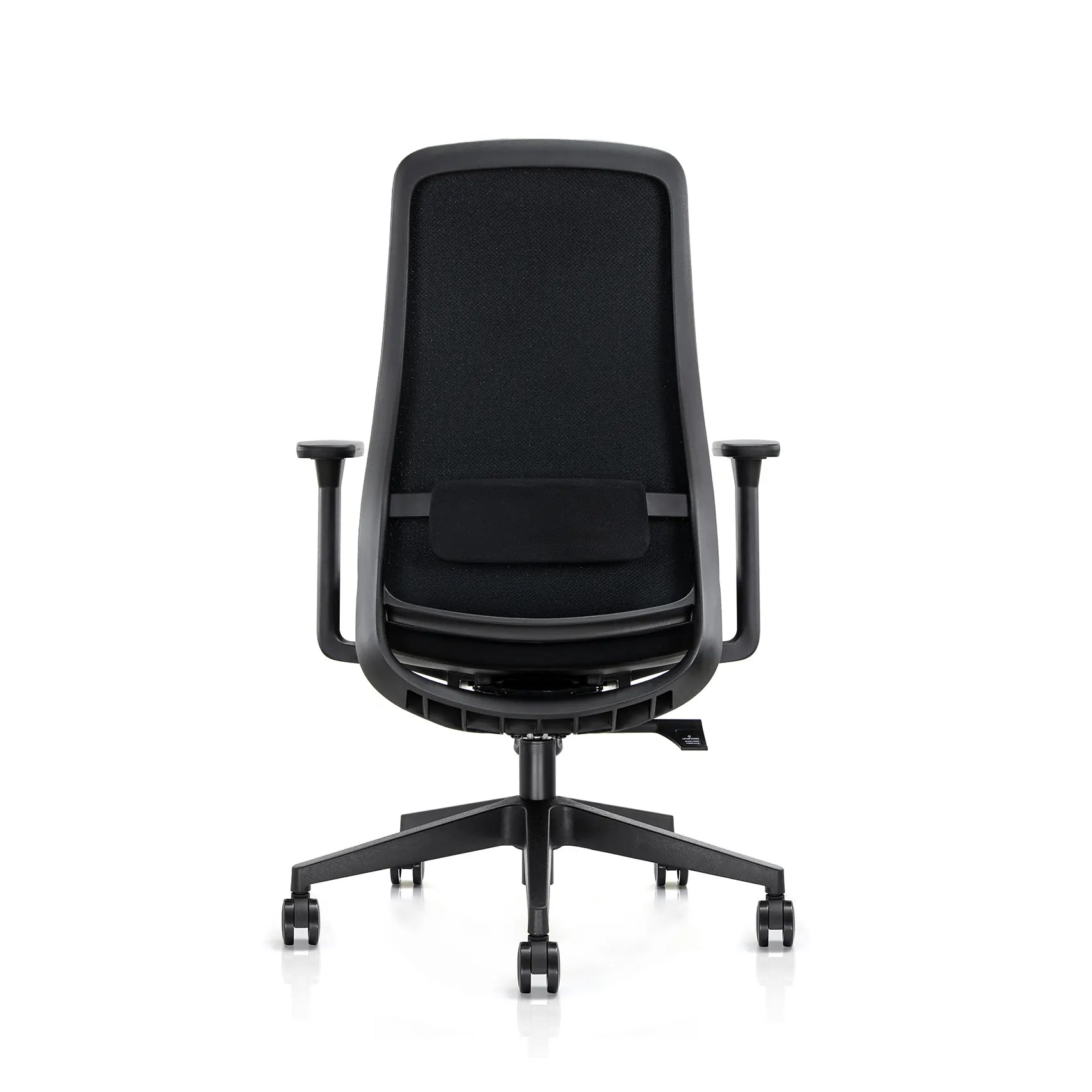 Back view of upholstered Virel office chair