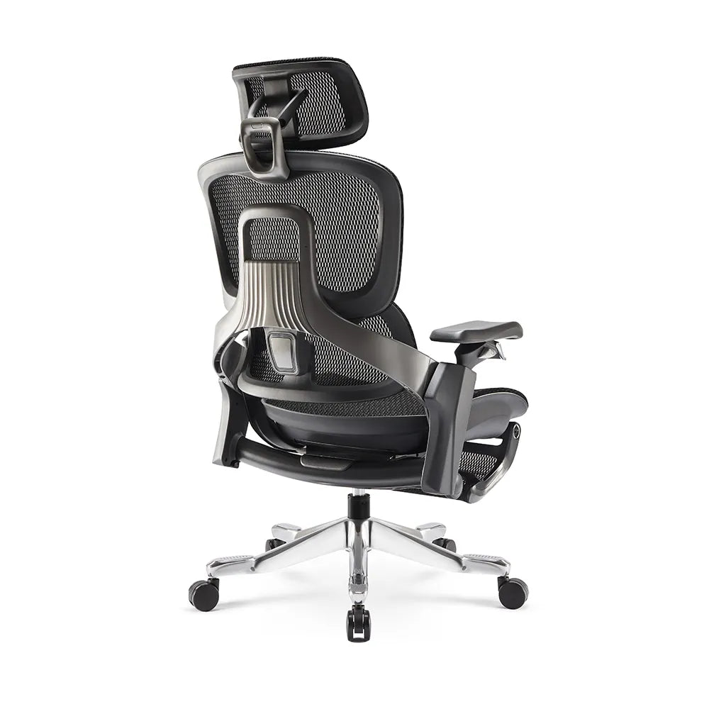 Close-up of the Flujo Elli Ergonomic Chair, emphasizing its ergonomic features and high-quality construction.