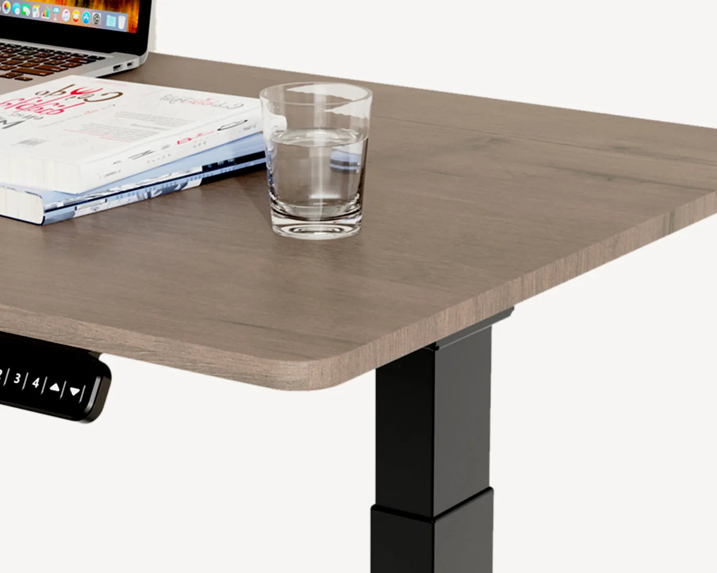 Flujo SmartAxle Standing Desk with anti-collision safety system for secure height adjustment.