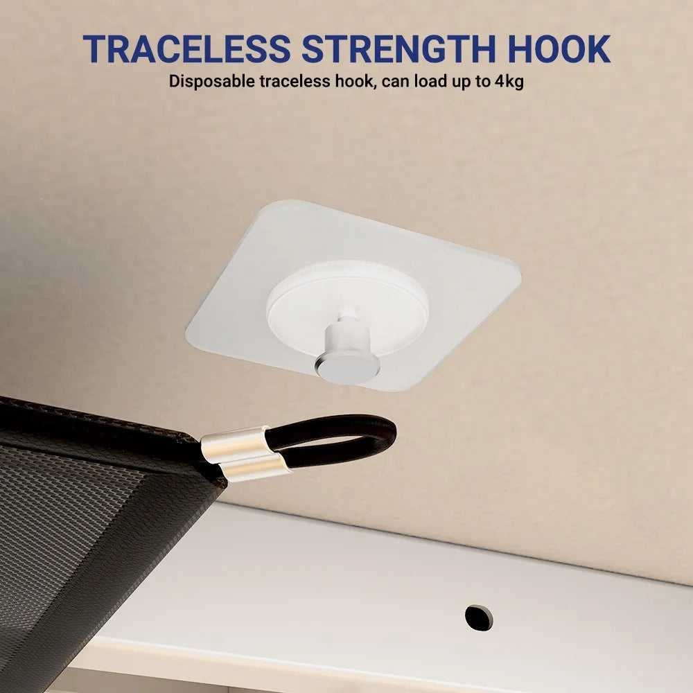 Traceless strength hook for under desk cable management, supporting up to 4kg, ideal for offices in Singapore.