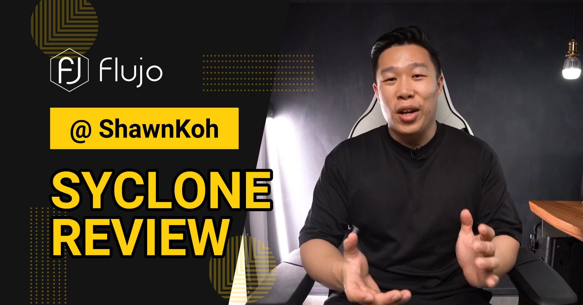 ShawnKoh gives a video review of the Flujo Syclone gaming chair, discussing its features and benefits for gamers and office users alike.