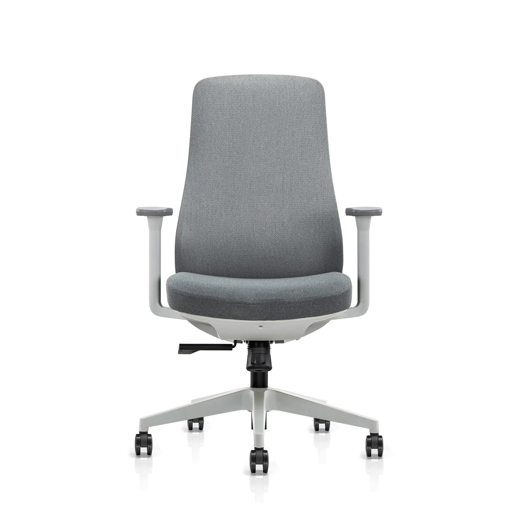 Flujo Virel modern upholstered office chair front view