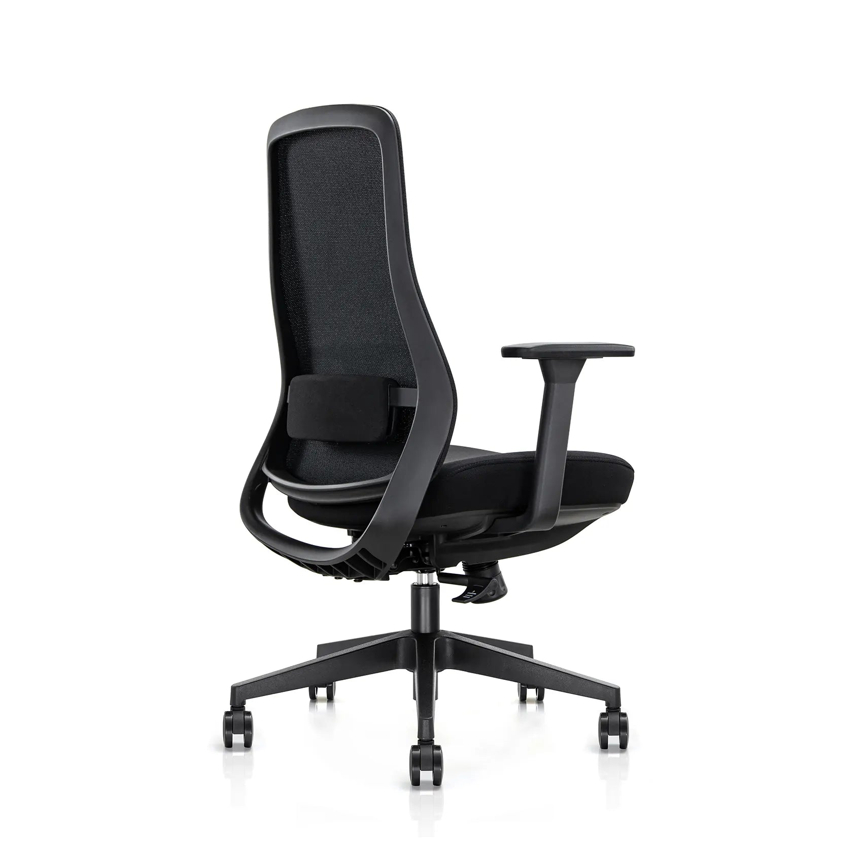 Back view of upholstered Virel office chair