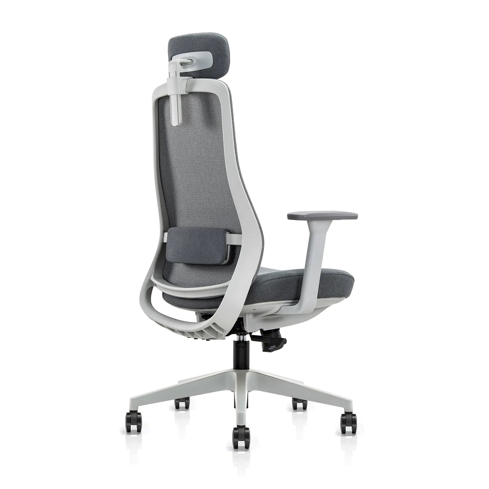 Back view of upholstered Virel office chair