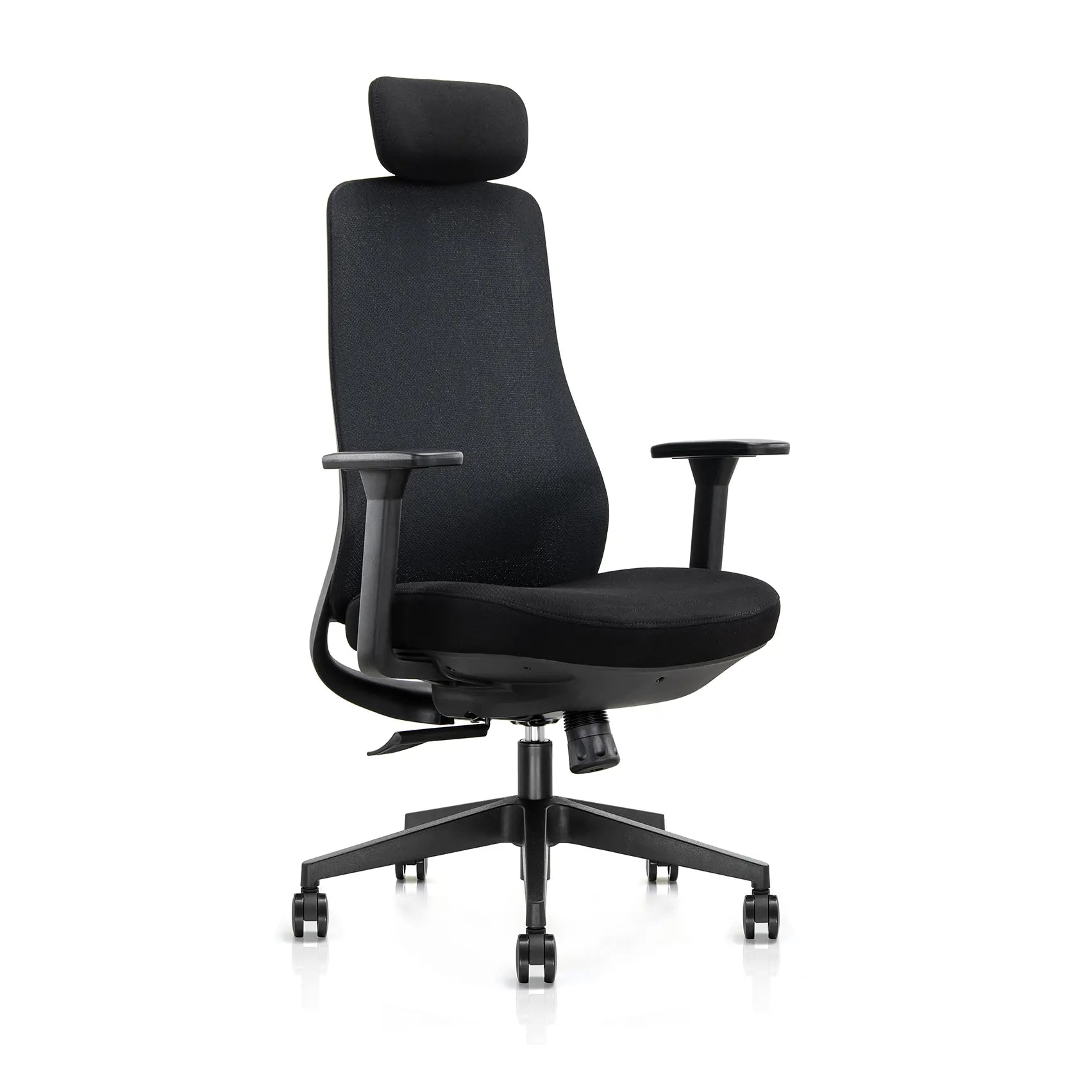 Flujo Virel modern upholstered office chair front view