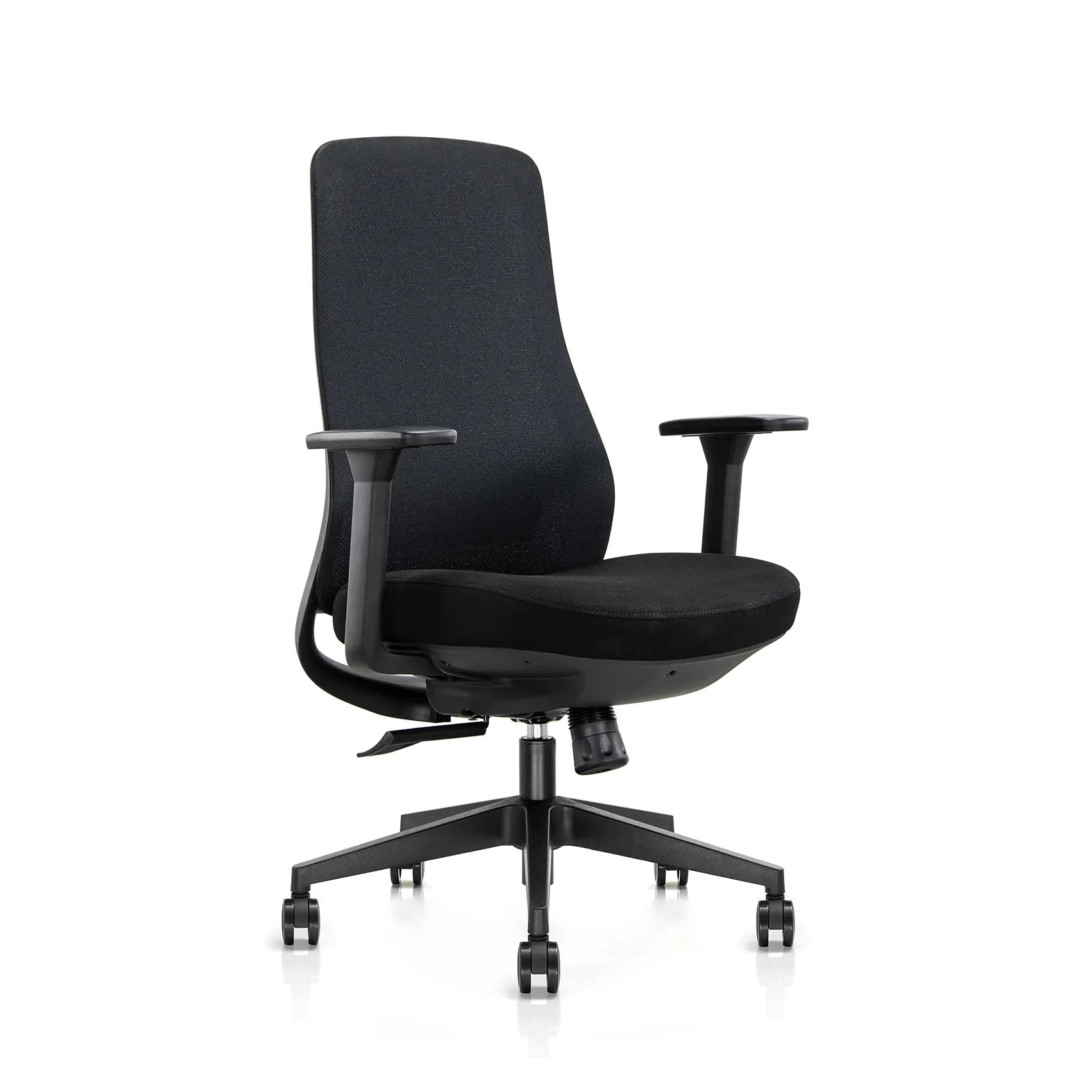 Flujo Virel modern upholstered office chair front view