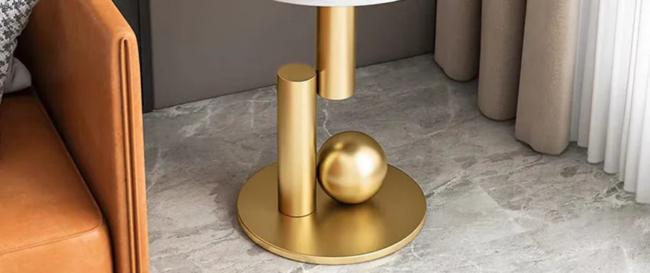 Alva Side Table featured in a modern bedroom setup, offering elegant utility for Singapore homes.