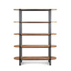 Flujo Aria Shelf – circular wooden shelves with sleek iron frame, ideal for modern storage and décor in Singapore.