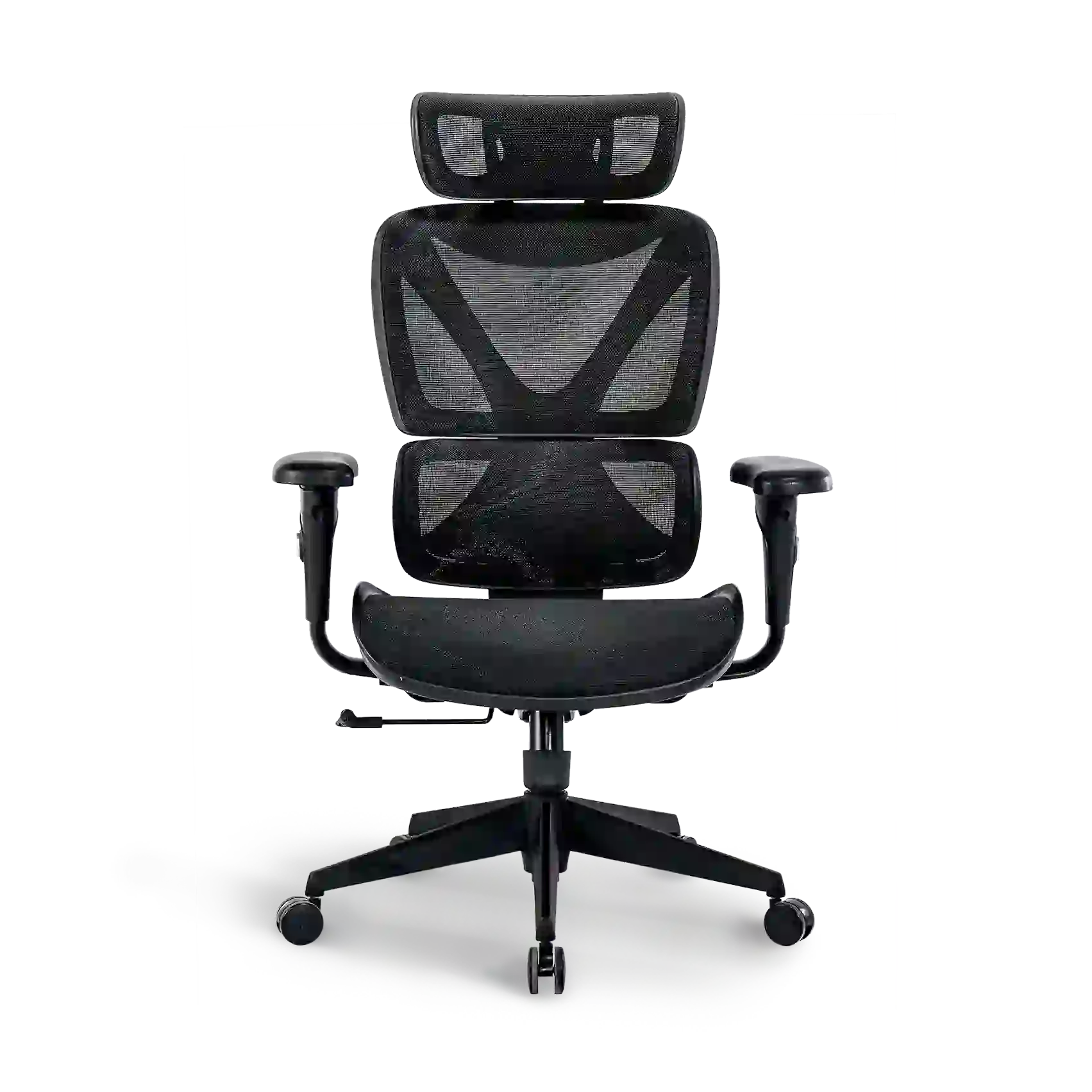 Bea without Headrest Ergonomic Chair angled view with focus on the tilt mechanism and seat design.