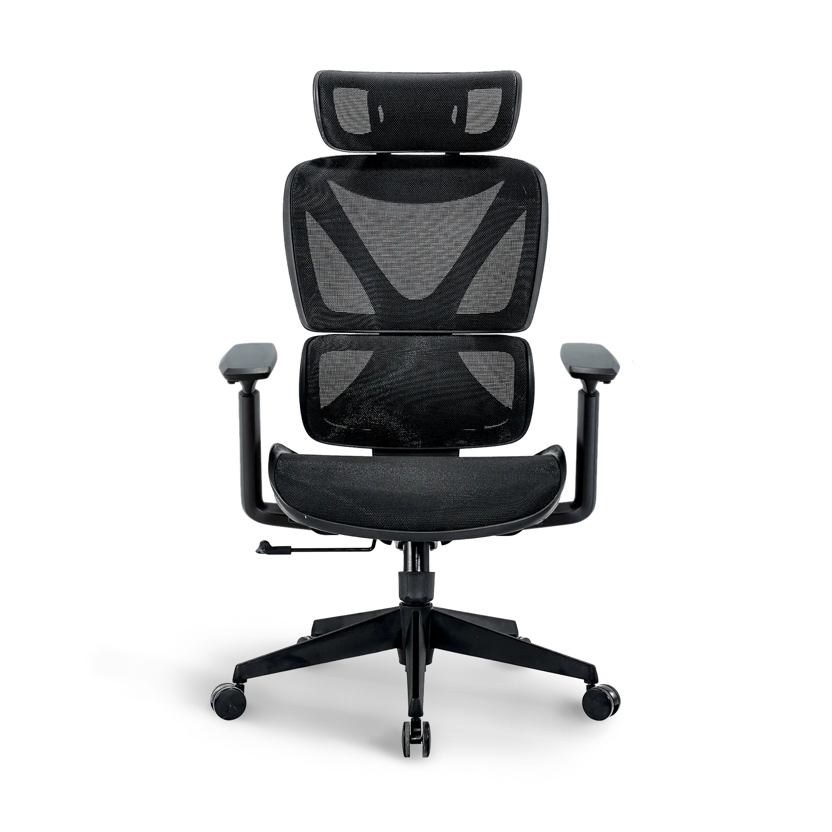 Bea without Headrest Ergonomic Chair angled view with focus on the tilt mechanism and seat design.