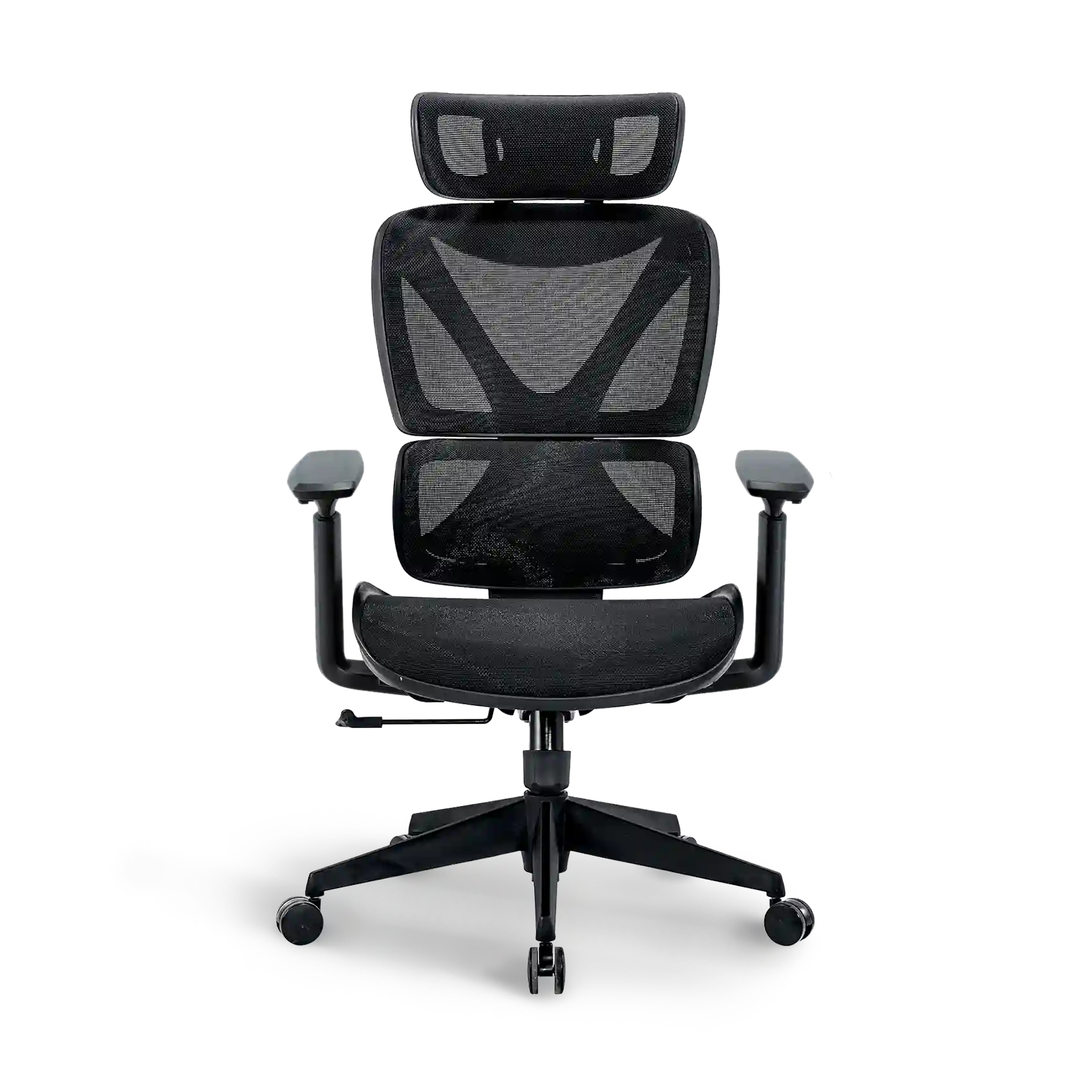 Bea without Headrest Ergonomic Chair angled view with focus on the tilt mechanism and seat design.