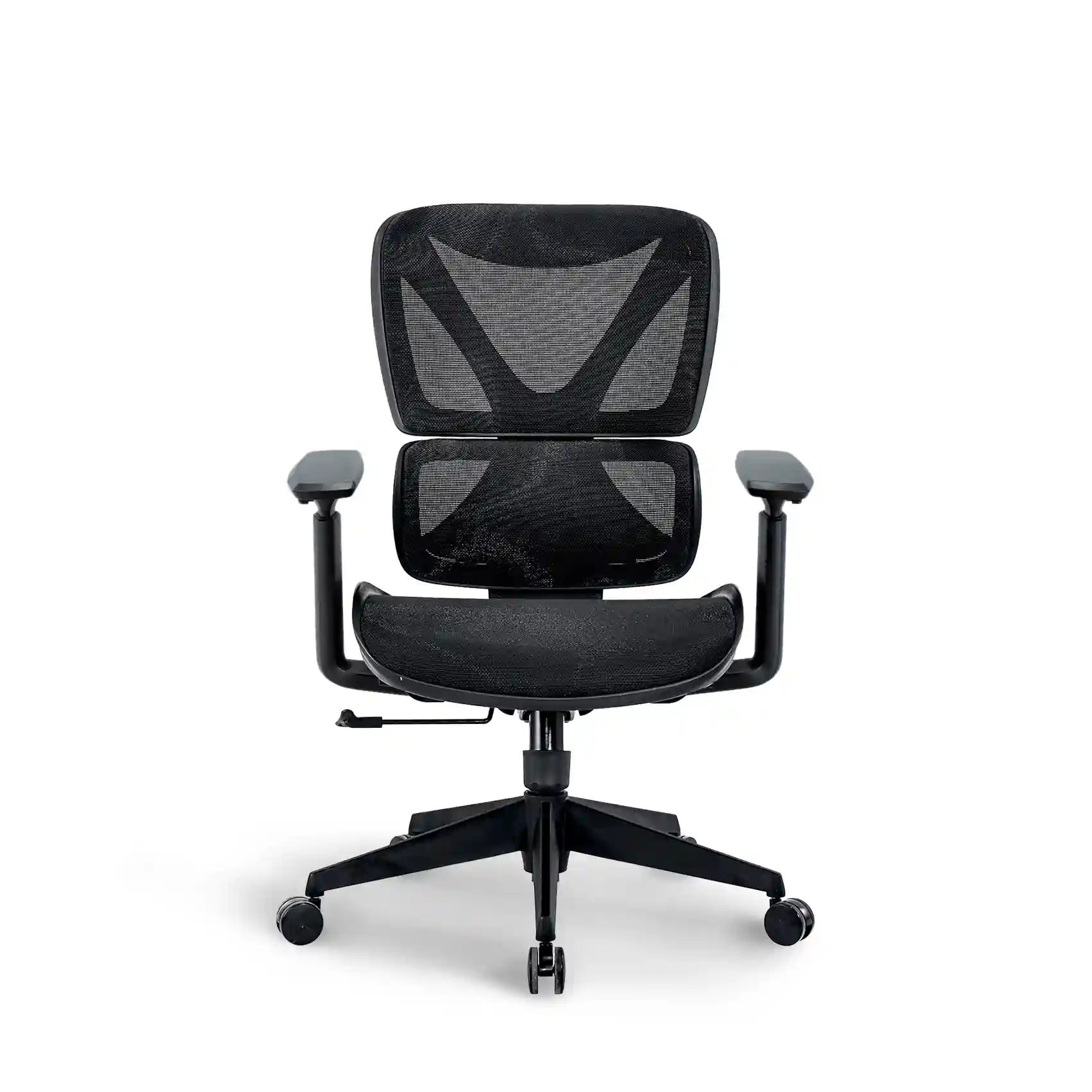 Bea without Headrest Ergonomic Chair angled view with focus on the tilt mechanism and seat design.