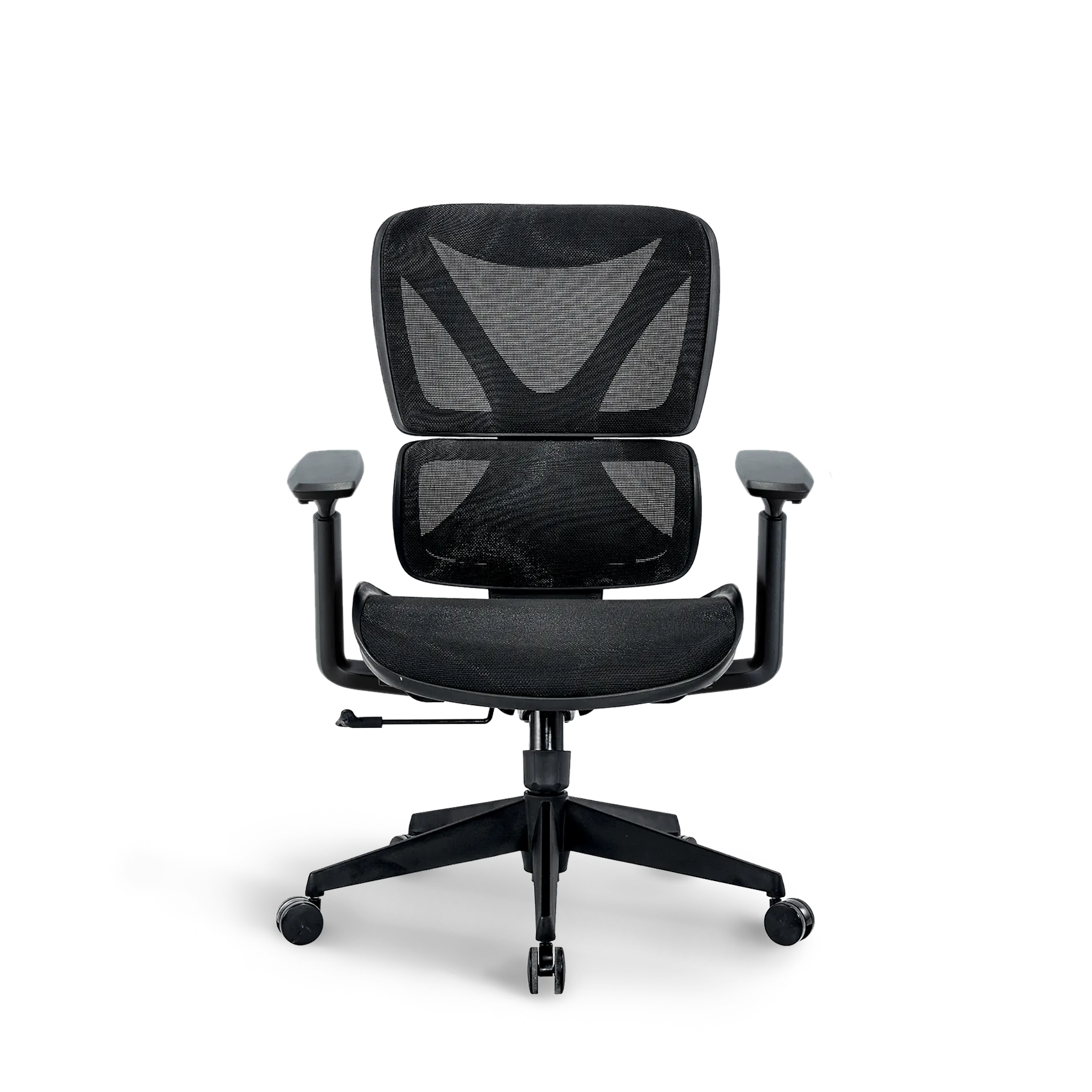 Bea without Headrest Ergonomic Chair angled view with focus on the tilt mechanism and seat design.