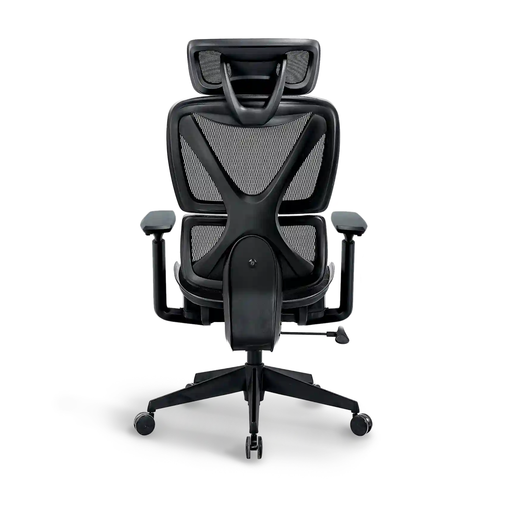 Rear view of Bea with Headrest Ergonomic Chair highlighting the mesh back for breathability and support.