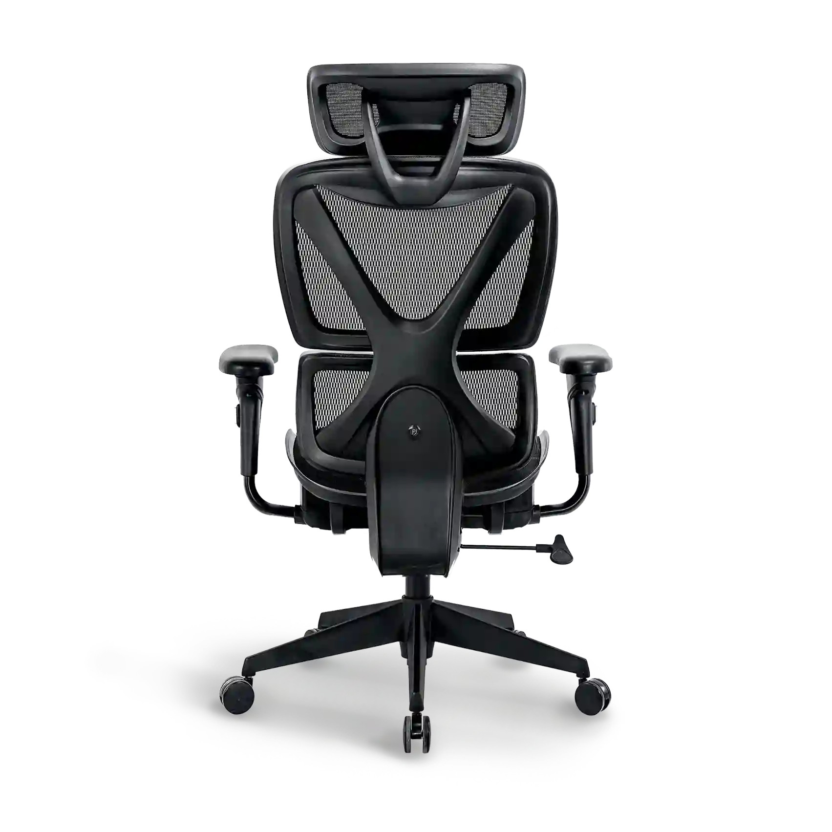 Rear view of Bea with Headrest Ergonomic Chair highlighting the mesh back for breathability and support.