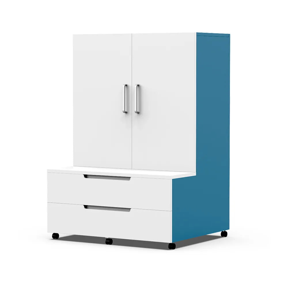 Discovery Storage Hub in Singapore - Modern eco-friendly storage solution with adjustable shelves and smooth-glide drawers for classrooms and offices.