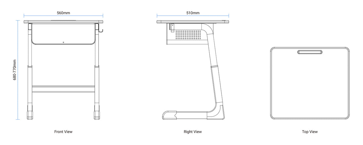 Study Desk Specification Adjustable Study Desk for Students | School Desk Singapore