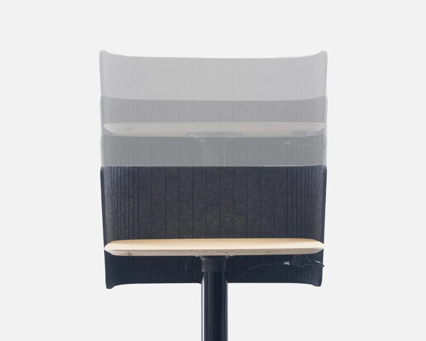 Adjustable height feature of the Flujo Aria Podium, designed for versatile use in Singapore.