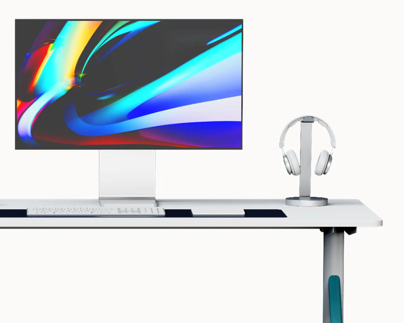 Flujo TriFlex Desk dimensions and measurements diagram.