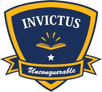 Invictus International School logo with shield and Unconquerable motto used for Flujo acoustic pod installation reference project