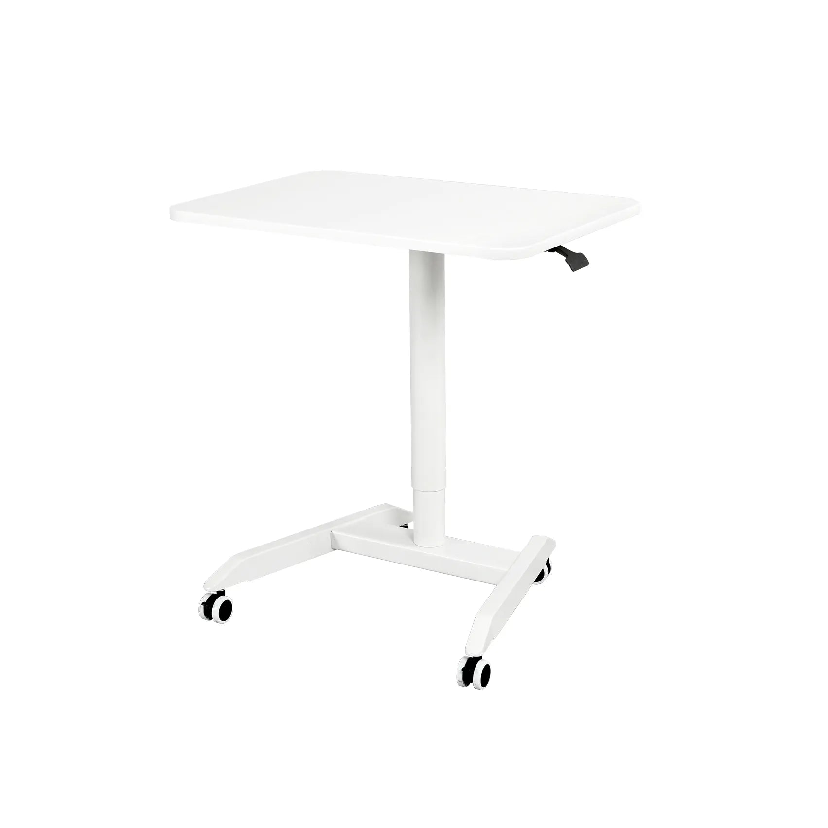 mobile standing desk FlexiLift with gas lift height adjustment and lockable wheels