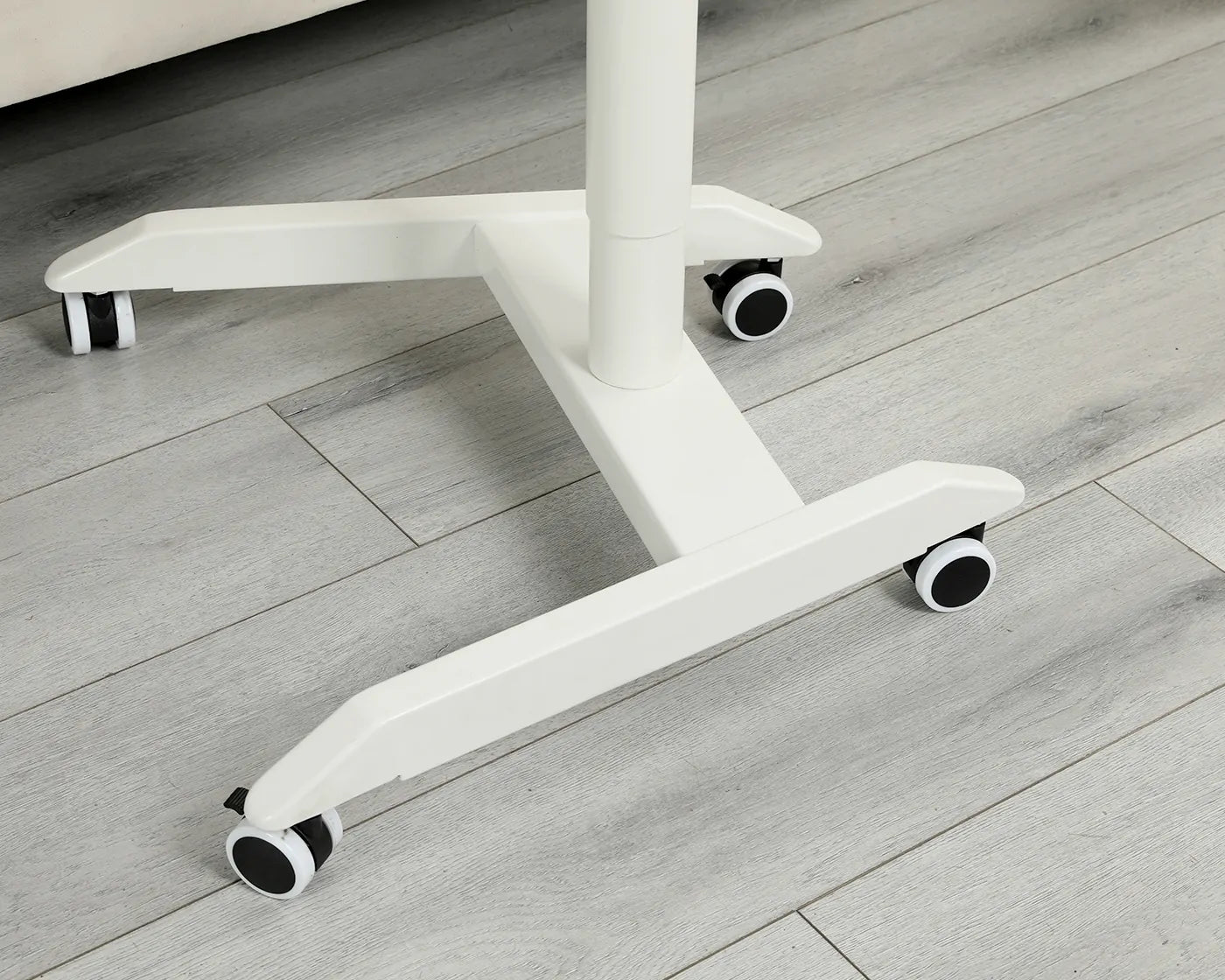 mobile standing desk with wheels for flexible workspace