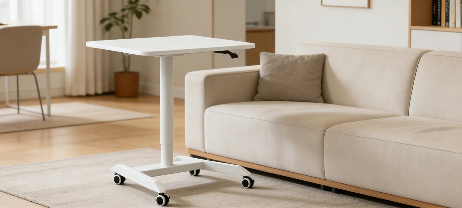 adjustable standing desk for training room and meeting space