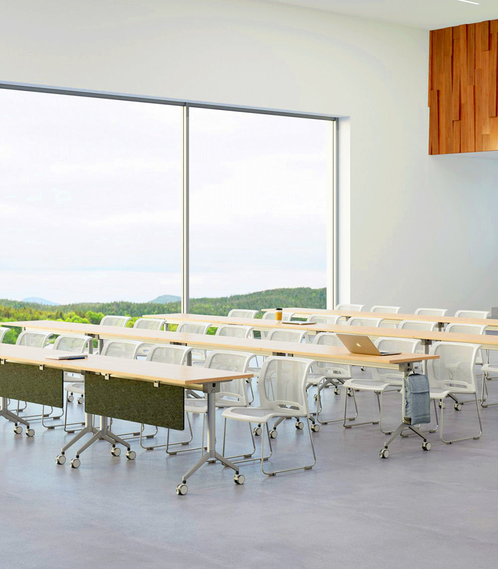 Modular training table setup for classroom training environment in Singapore